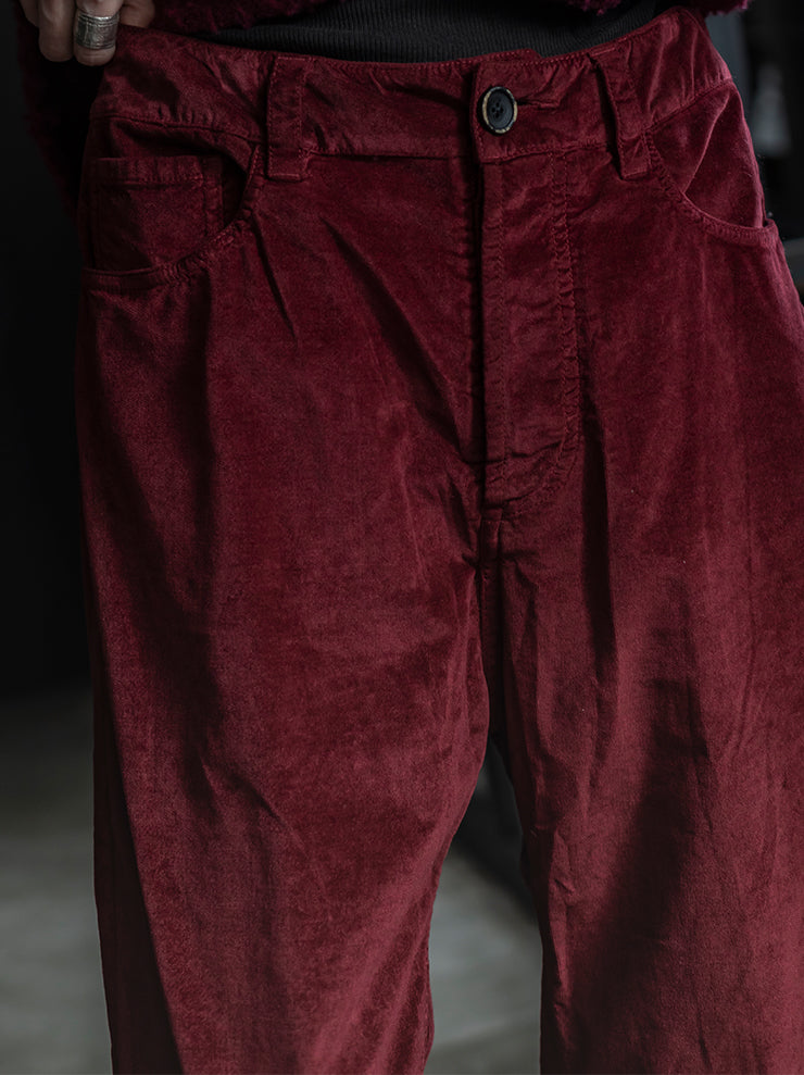 UMA WANG<br> WOMENS WIDE TROUSERS / RED