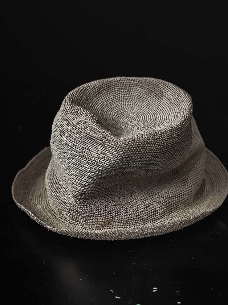 HORISAKI<br> ONE OF A KIND COLLECTION Straw Hat OOAK23 NO. 100 / NATURE