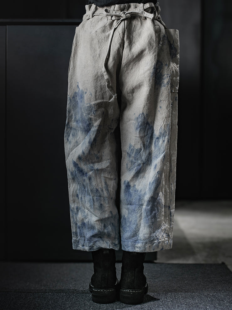ATELIER SUPPAN<br>WOMENS TROUSERS with blue color stains  / E26-43
