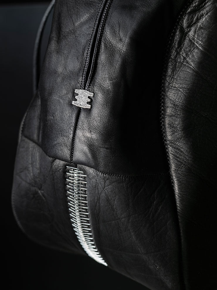 ISAAC SELLAM EXPERIENCE<br> Bonded Leather Bag / NOIR - 24th of August Exclusive