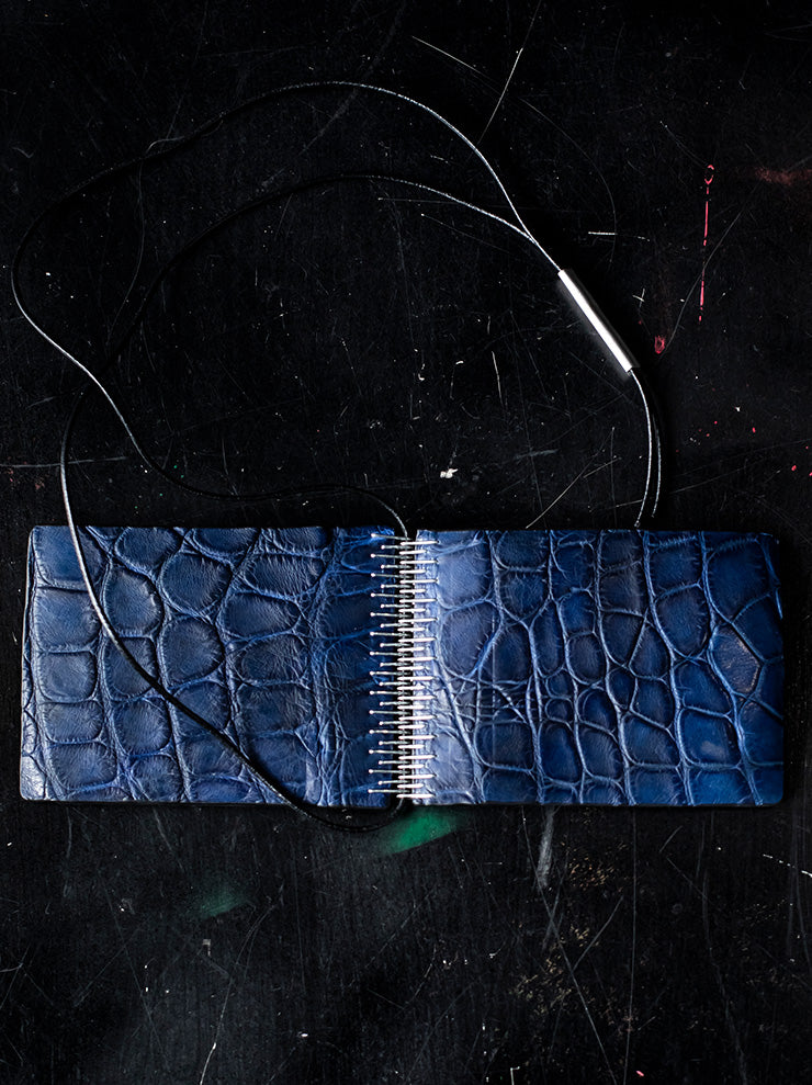 ISAAC SELLAM<br> Crocodile wallet / BLUE