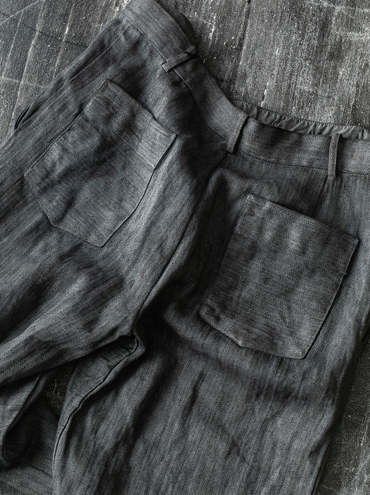 ATELIER SUPPAN<br>MENS HEMP TROUSERS  BLUE DYE / W26-14