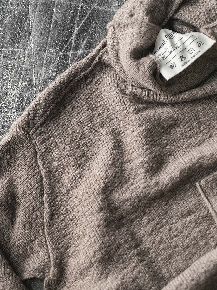 2020AW nest Robe メランジヤーンオフタートルプルオーバー タグ有 フェザーヤーン オフタートルネック プルオーバー｜ニット
