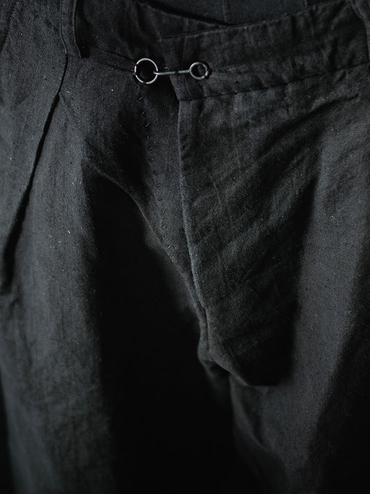 ATELIER SUPPAN<br>MEN'S Cotton Canvas Pleated Trousers / E26-12