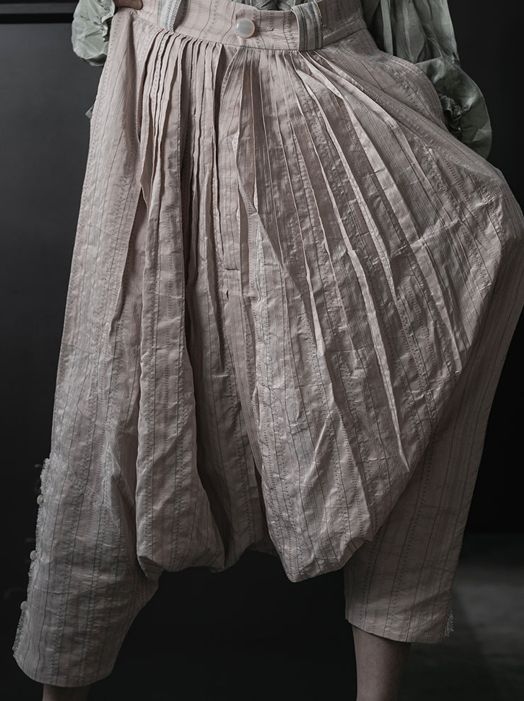 COMMUNS<br>WOMEN'S SILK COTTON TROUSERS / DUSTY PINK