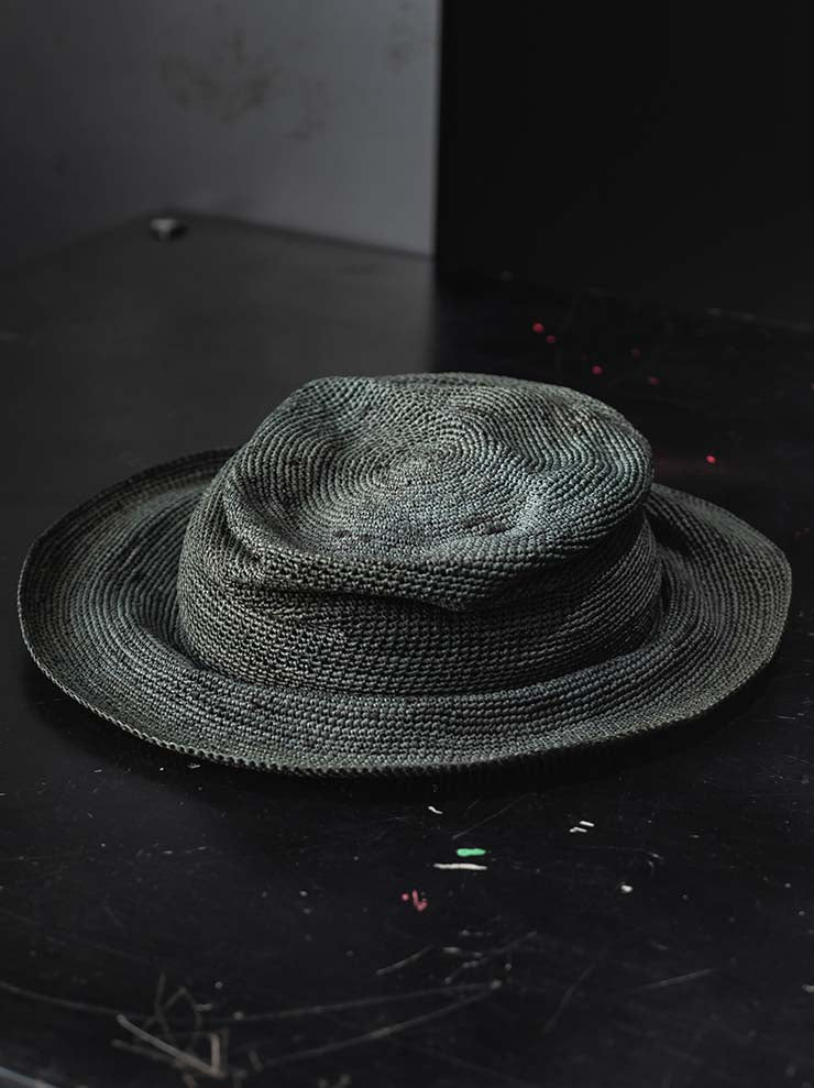 HORISAKI<br> ONE OF A KIND COLLECTION Tequilla Straw Hat OOAK24 NO.226 / DUSK