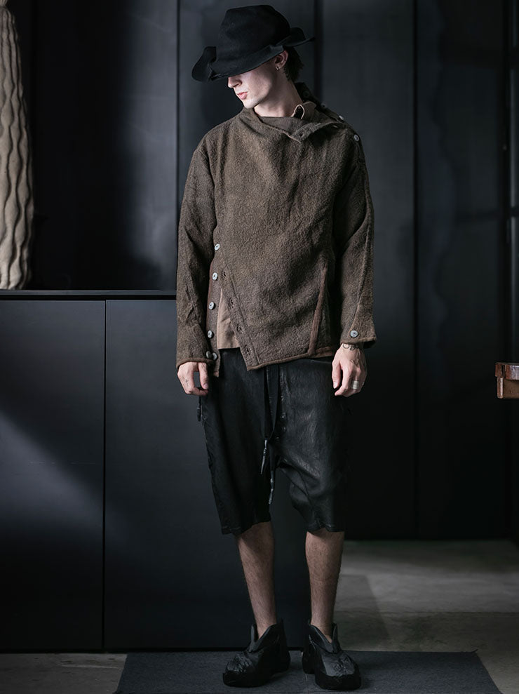 OUTBREAK LAB<br>MENS Beekeeper Sweater in Cotton Bouclé / DARK
