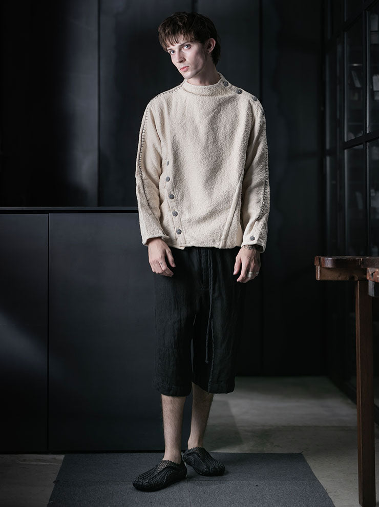 OUTBREAK LAB<br>MENS Beekeeper Sweater in Cotton Bouclé / UNDYED