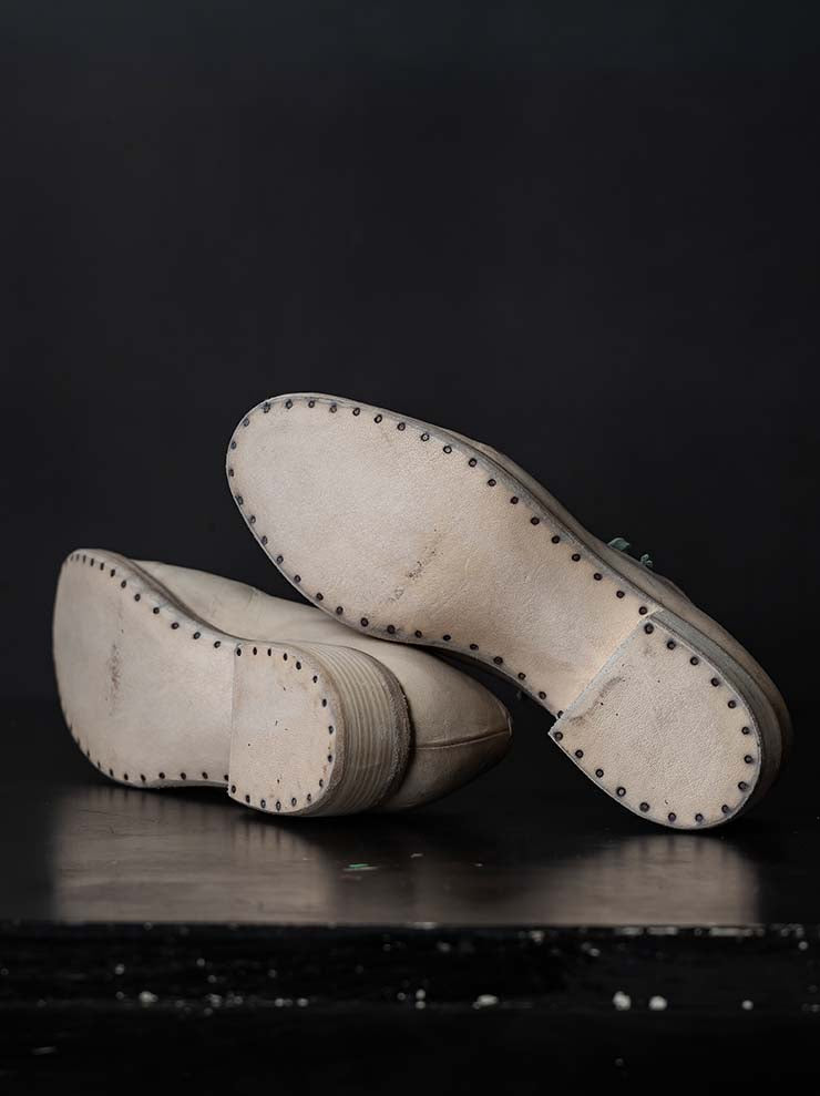 EMATYTE<br> MENS Horse Leather Culatta Stone Washed Shoes / BONE