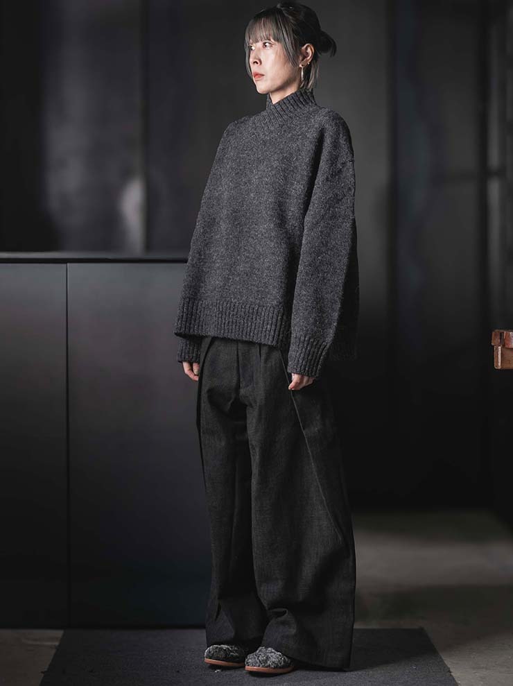 WRIGHT + DOYLE<br>UNISEX プルオーバーニット / CHARCOAL