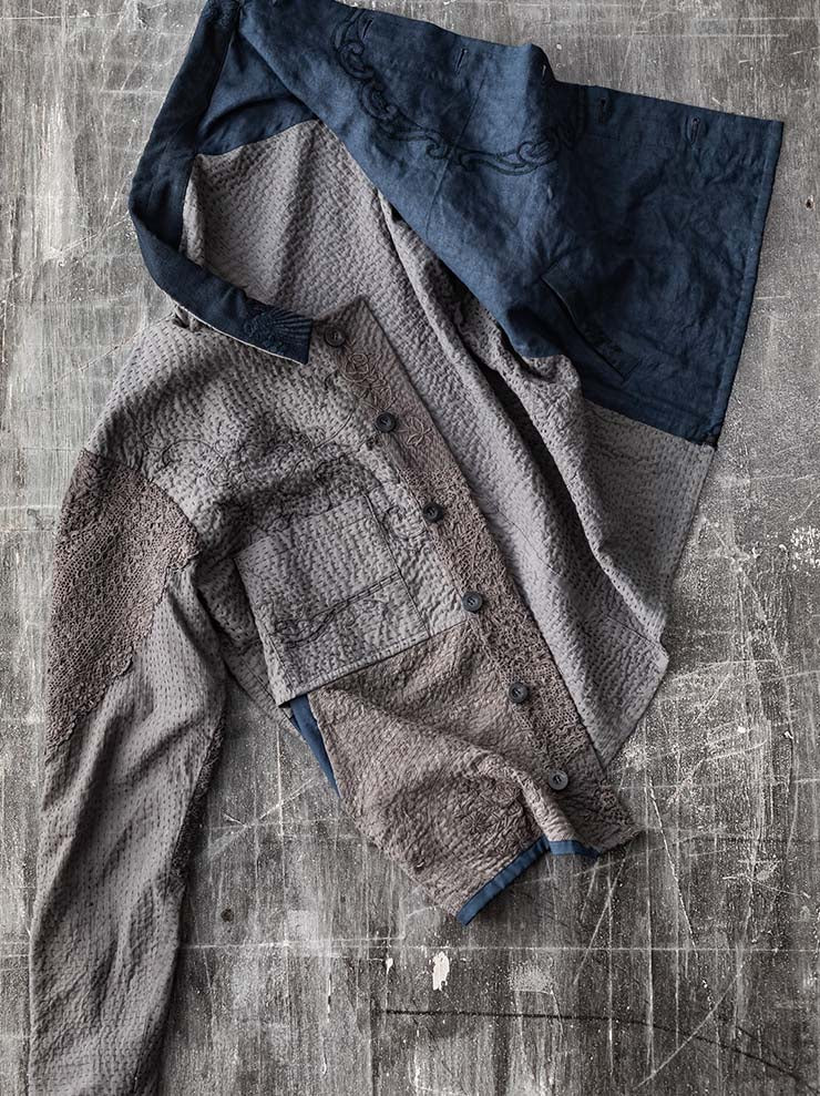 By Walid<br>MENS BENNY SHIRT JACKET / OLIVE TERRA / SIZE M
