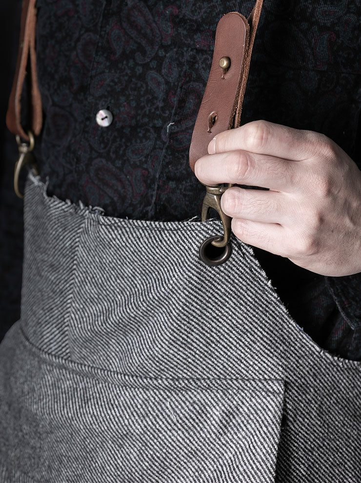 MONAD<br> McDonnell Overalls / Gray - Black twill