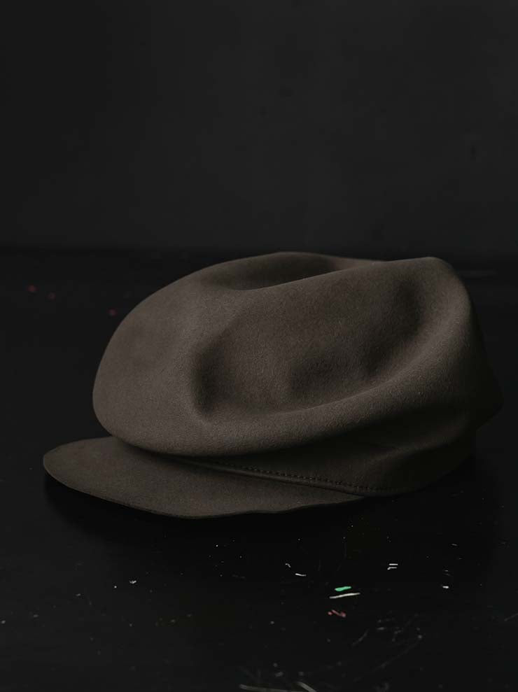 HORISAKI<br>ビーバーファーフェルトキャップ BHNLK - fw26 / TAUPE EB