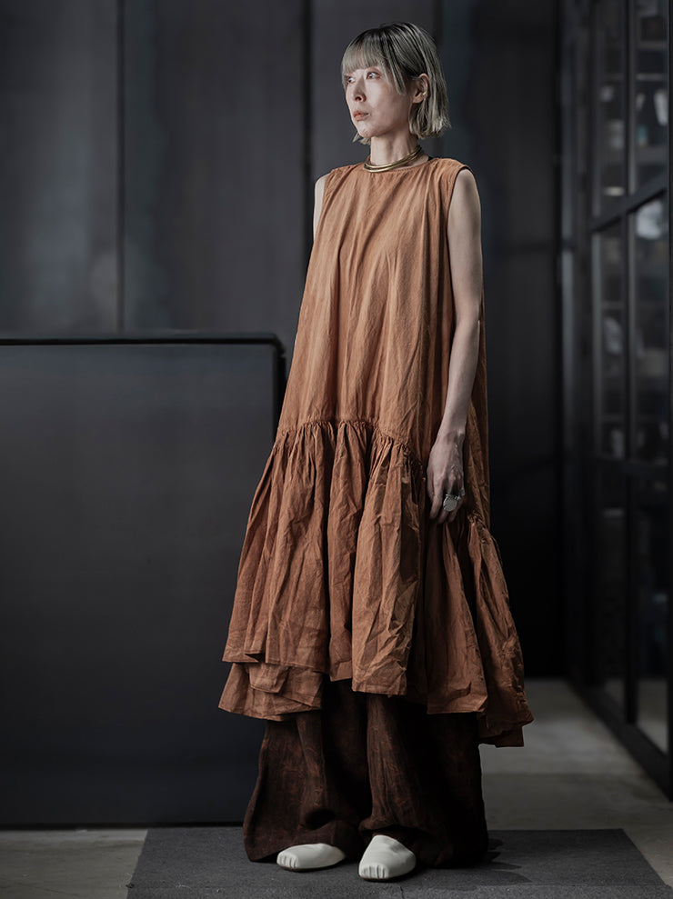 KINYAN LAM<br>WOMENS ナチュラルダイバルーンドレス / BROWN
