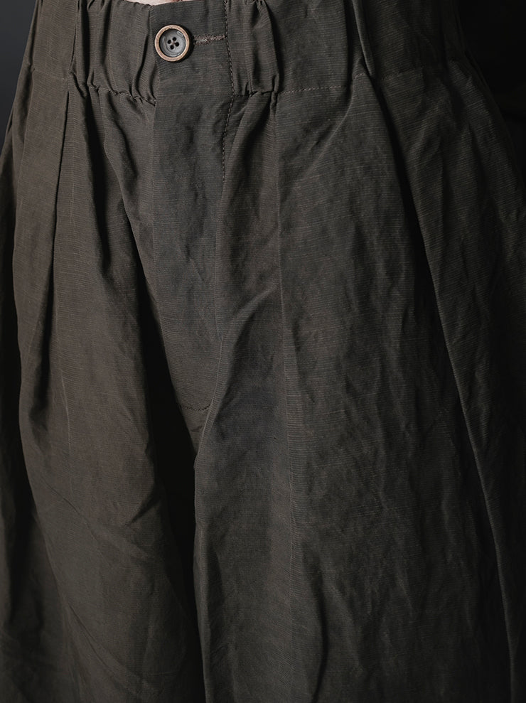 UMA WANG<br>WOMENS POETIC PANTS / DARK BROWN