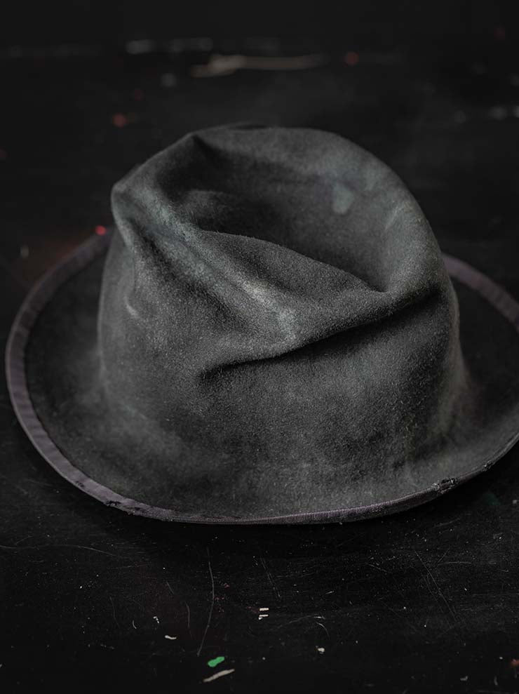 HORISAKI<br>ONE OF A KIND COLLECTION ラビットファーフェルトハット OOAK24 NO.76 /  GREY