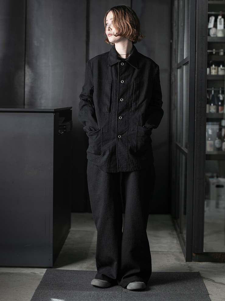 69 by ISAAC SELLAM<br>MENS ストライプカーゴパンツ / NOIR