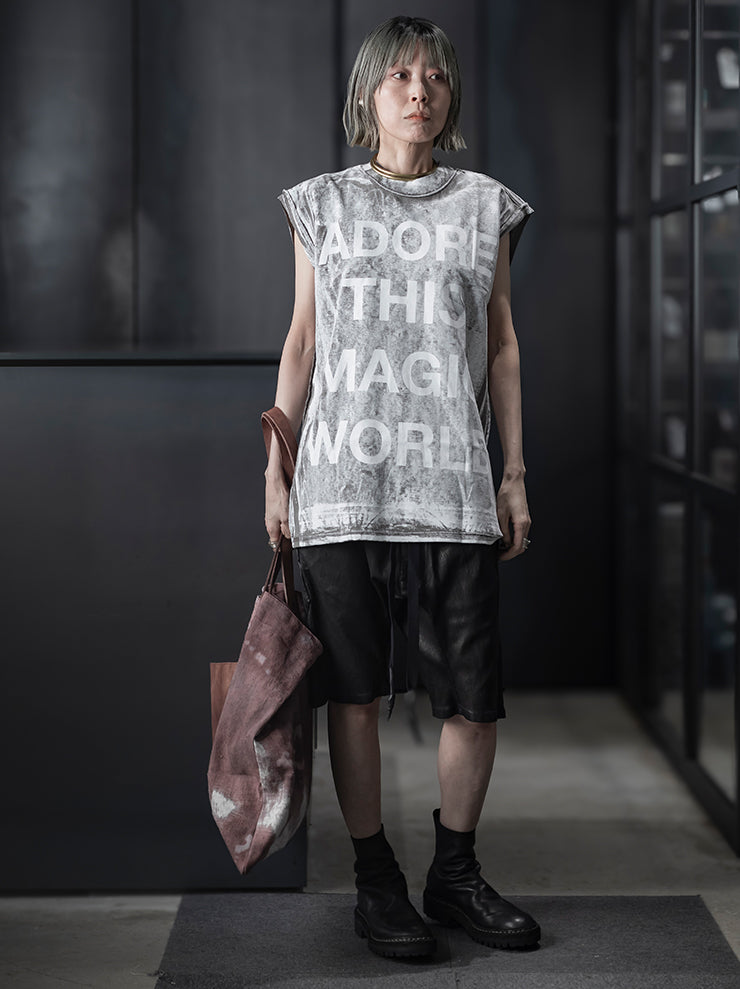 SIMEON FARRAR<br> UNISEX OVERSIZED TANK TOP / GREY PAINT