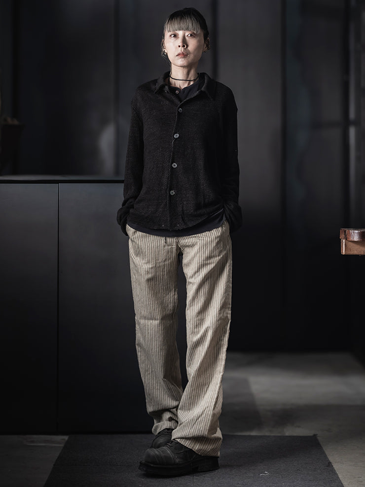 K’ANG <br>Unisex jersey cardigan / OFF BLACK