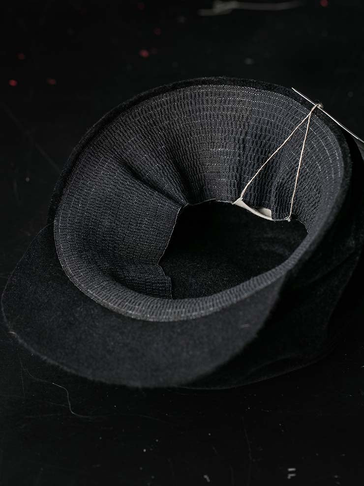 HORISAKI<br> ONE OF A KIND COLLECTION Vintage Velvet Hat OOAK25 NO.226 / BLACK