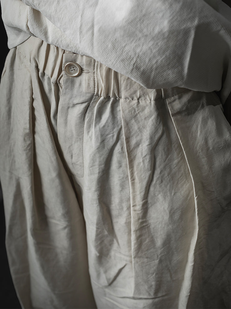 UMA WANG<br>WOMENS POETIC PANTS / OFF WHITE