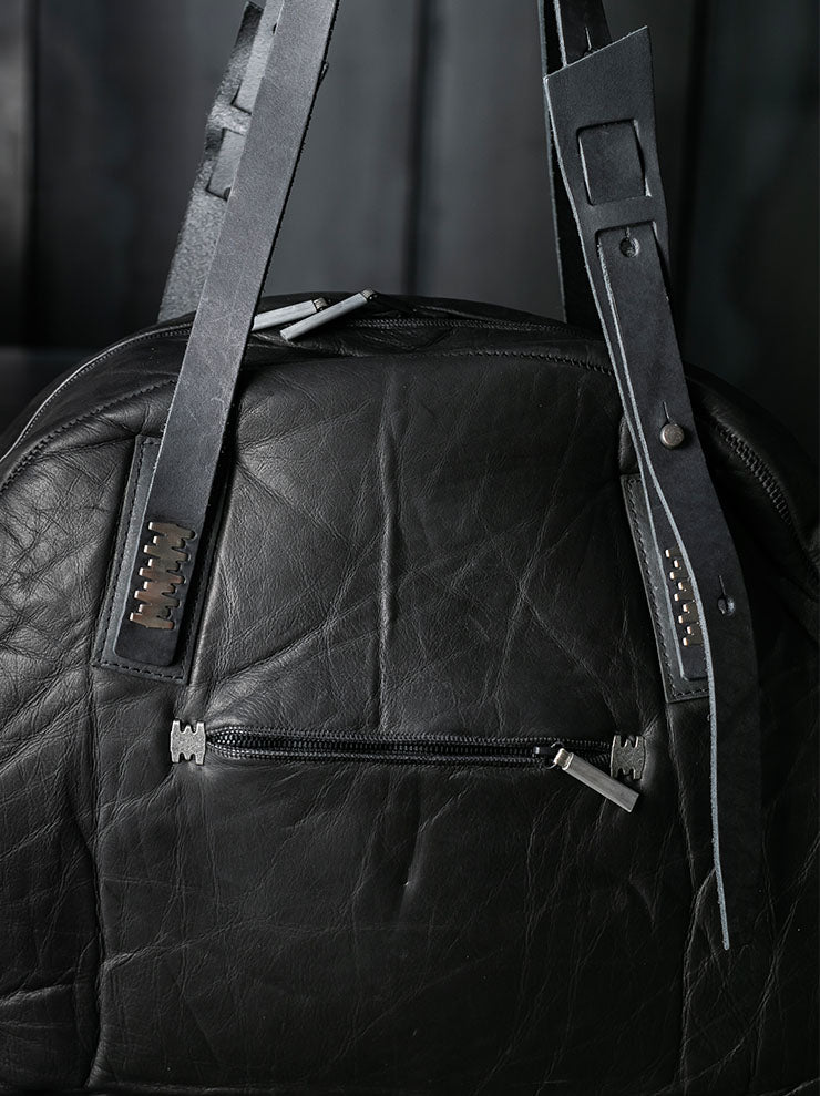 ISAAC SELLAM EXPERIENCE<br> Bonded Leather Bag / NOIR - 24th of August Exclusive