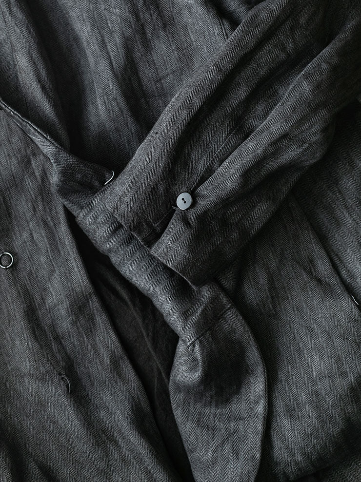 ATELIER SUPPAN<br>MENS BLUE  HEMP  JACKET / W26-03