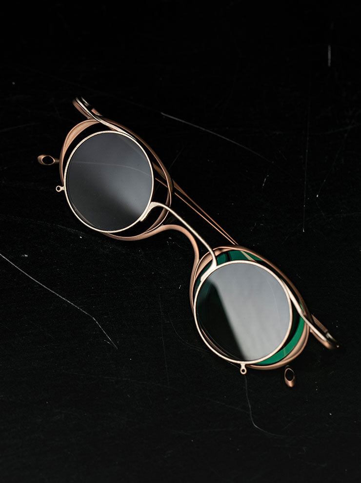 RIGARDS × ZIGGY CHENTITANIUM フレームサングラス / LIGHT BRONZE