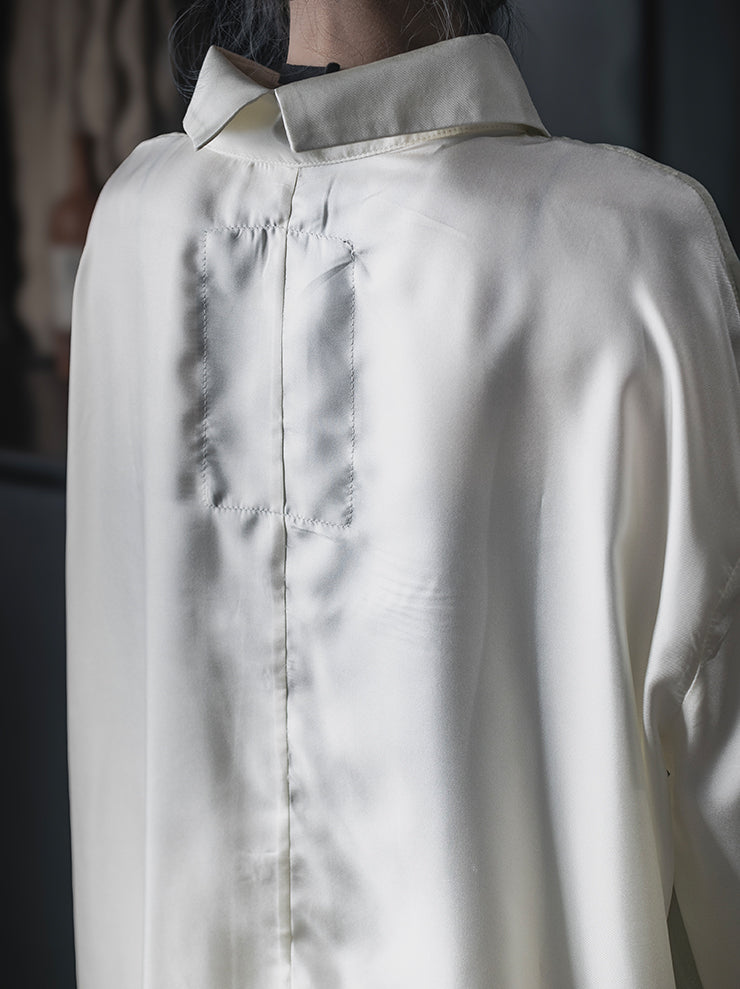IA LONDON<br>UNBALANCED SHIRT / CORSET PRINT