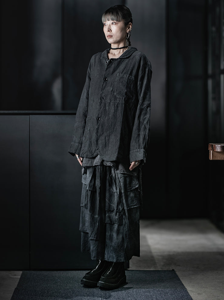 ATELIER SUPPAN<br>WOMENS Hemp Shirt Jacket / E26-41