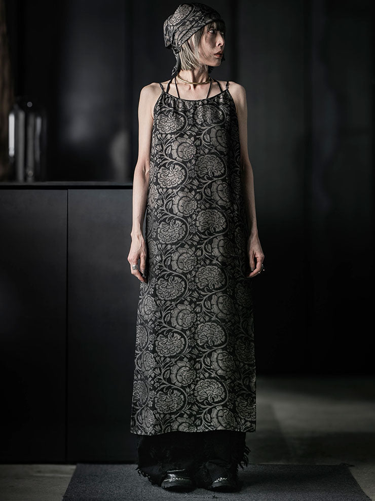 UMA WANG<br>WOMENS ANAYA DRESS / BLACK×TAN