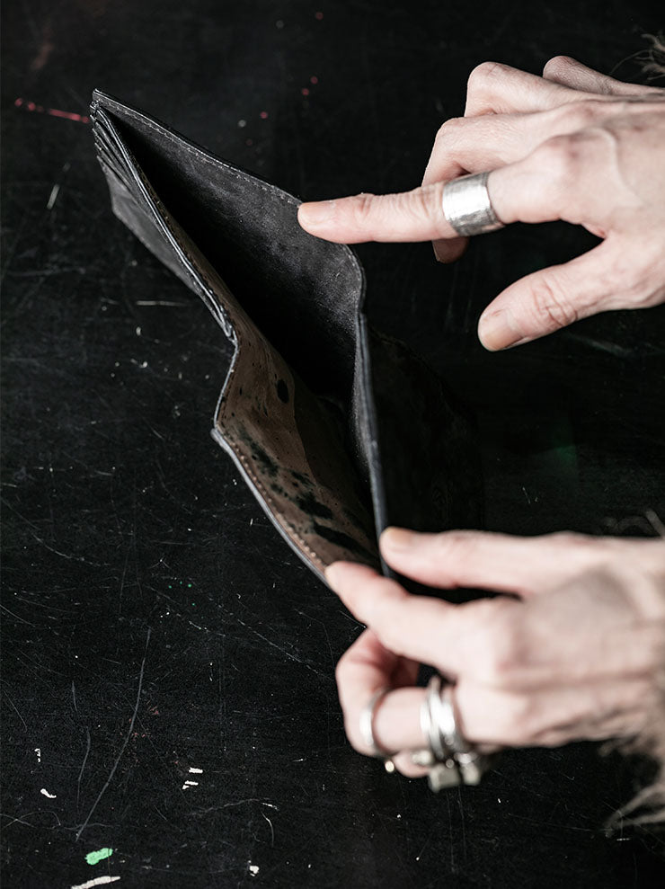 MDK – MIRANDA KALOUDIS<br>MINIMALISTIC MEN WALLET / HORSE LEATHER / BLACK