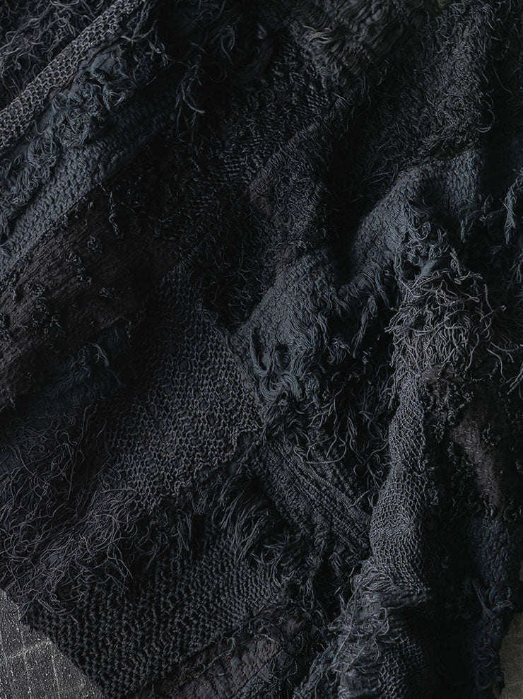 By Walid<br>UNISEX BEAU JACKET / BLACK & BLUE / SIZE S