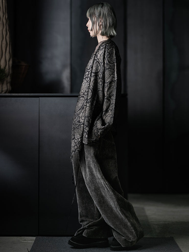 UMA WANG<br>WOMENS TANESHA TOP / BLACK×TAN