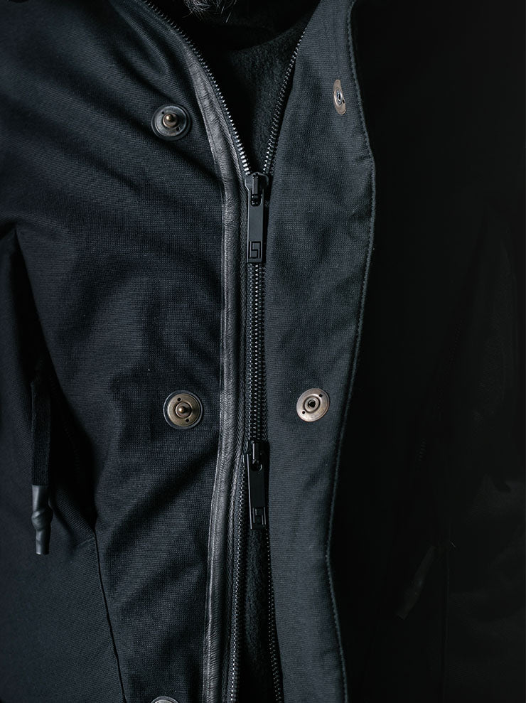 69 BY ISAAC SELLAM<br>MENS パッデッドパーカーコート / NOIR