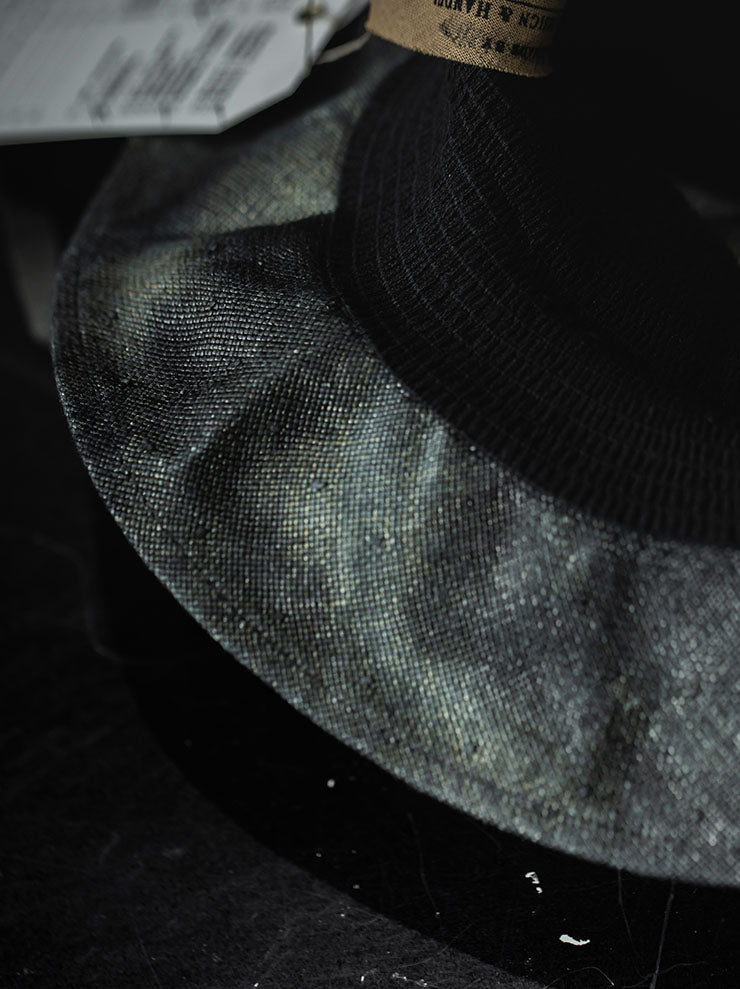 HORISAKI<br> ONE OF A KIND COLLECTION Straw Hat OOAK23 NO. 78 / BLACK