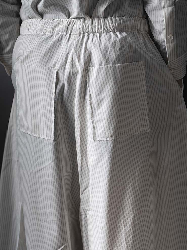 WRIGHT + DOYLE<br>UNISEX MELDON SHORTS / CHALK BRICK PINSTRIPE