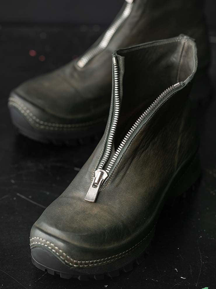 GUIDI<br>MENS フロントジップシューズ SOLE RUBBER VS01 CV31T / HORSE FULL GRAIN, LINED