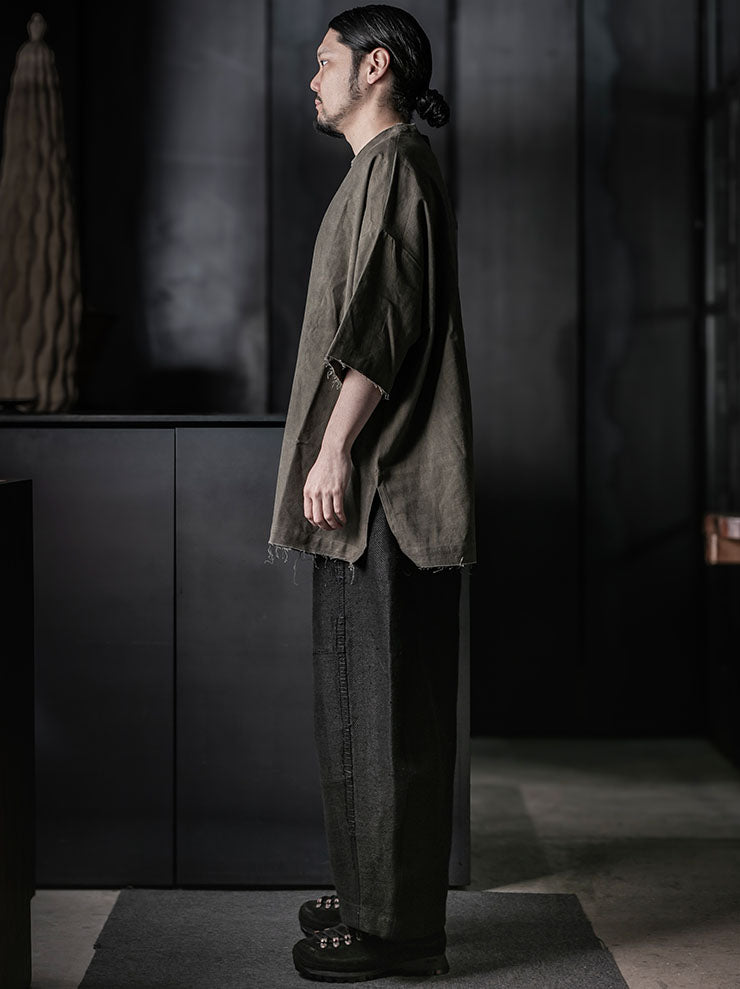 GATHERING<br>UNISEX BEEKEEPER SHIRT / DYED GREY