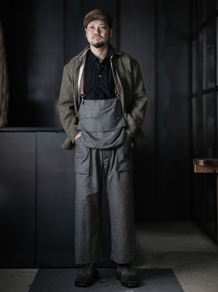 MONAD<br> McDonnell Overalls / Gray - Black twill