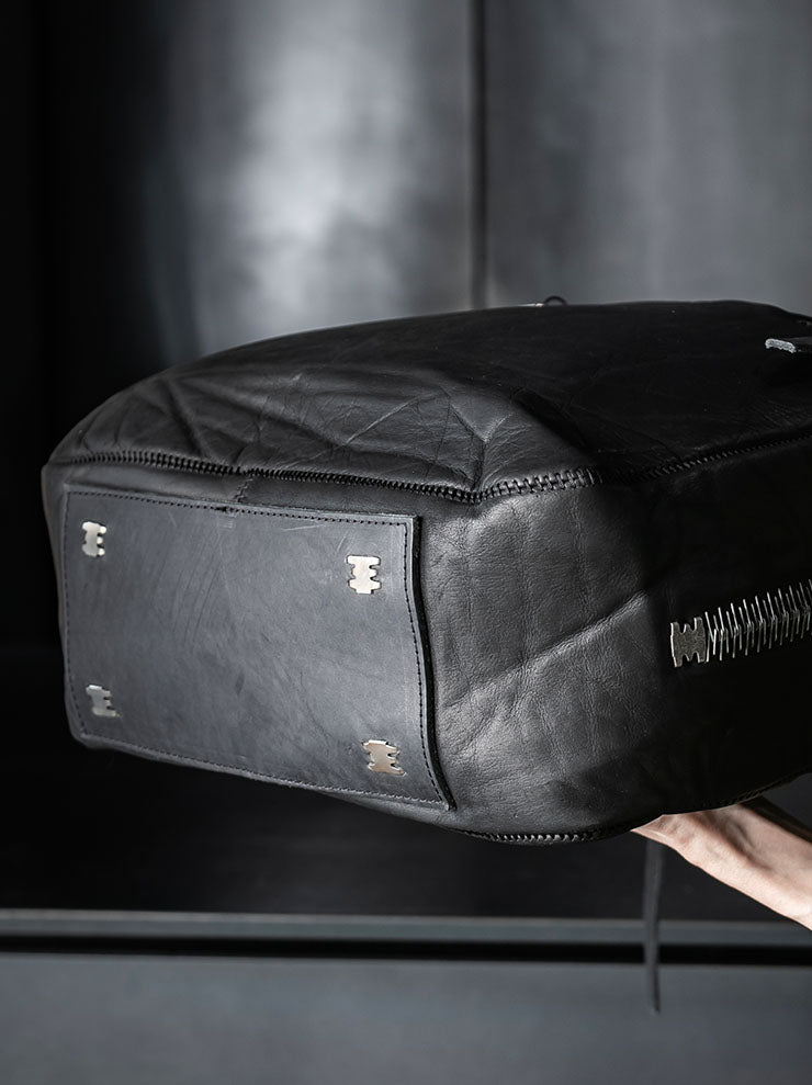 ISAAC SELLAM EXPERIENCE<br> Bonded Leather Tote Bag / NOIR - 24th of August Exclusive