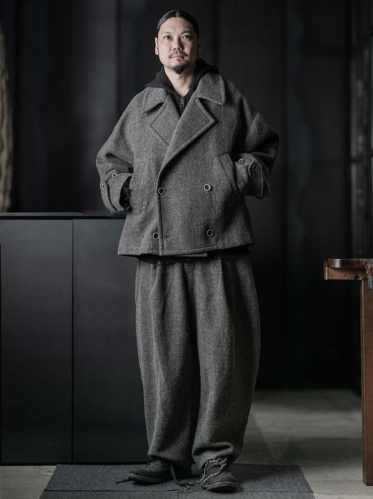 UMA WANG<br>MENS PATINA PANTS / GREY