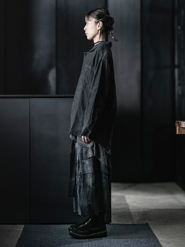 ATELIER SUPPAN<br>WOMENS Hemp Shirt Jacket / E26-41