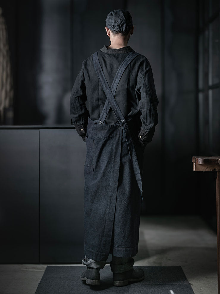 ATELIER SUPPAN<br>APRON  in  denim / W26-17