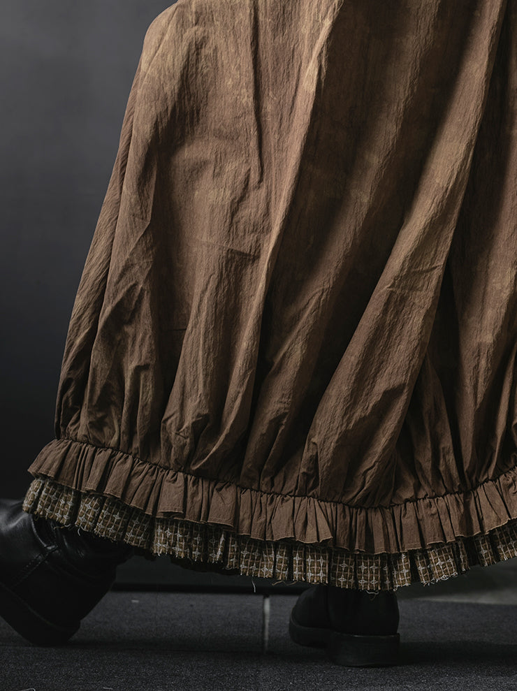 COMMUNS<br>WOMENS SKIRT / Caramel Dyeing