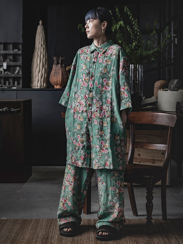 By Walid<br>WOMENS FARIDA シャツドレス / JADE