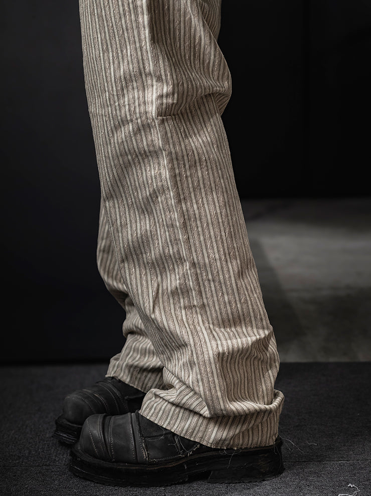 K’ANG <br>Unisex straight-fit trousers with waist strap / GREY