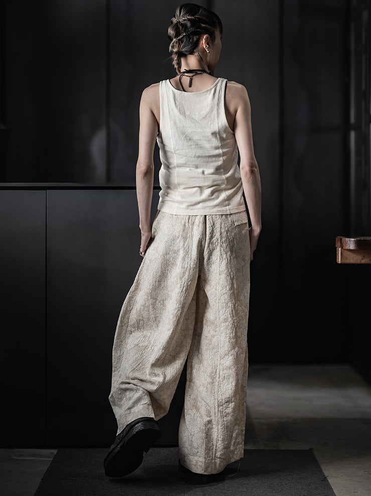 KINYAN LAM<br>WOMEN'S Jersey Tank Top / Raw White