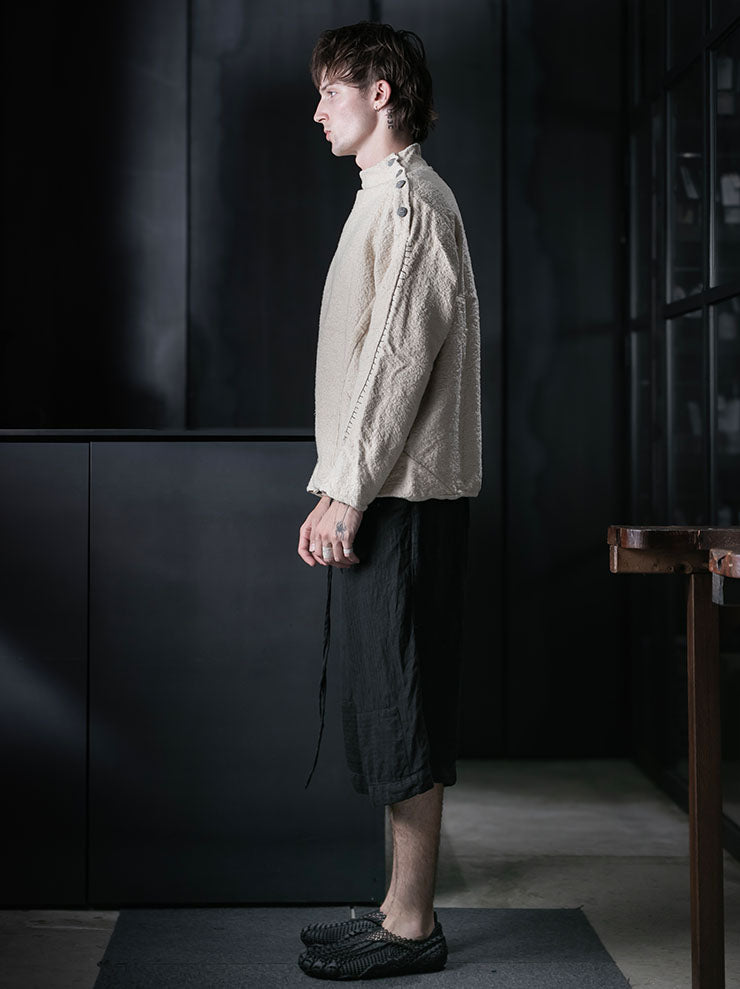 OUTBREAK LAB<br>MENS Beekeeper Sweater in Cotton Bouclé / UNDYED