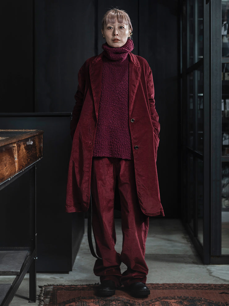 UMA WANG <br>WOMENS ワイドトラウザー / RED